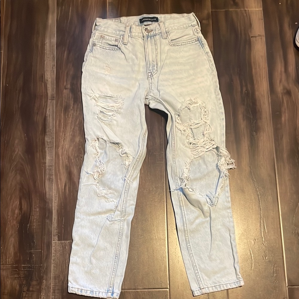 Distressed Light Blue Jeans